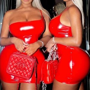 Don't Miss Out Latex Mini Dress